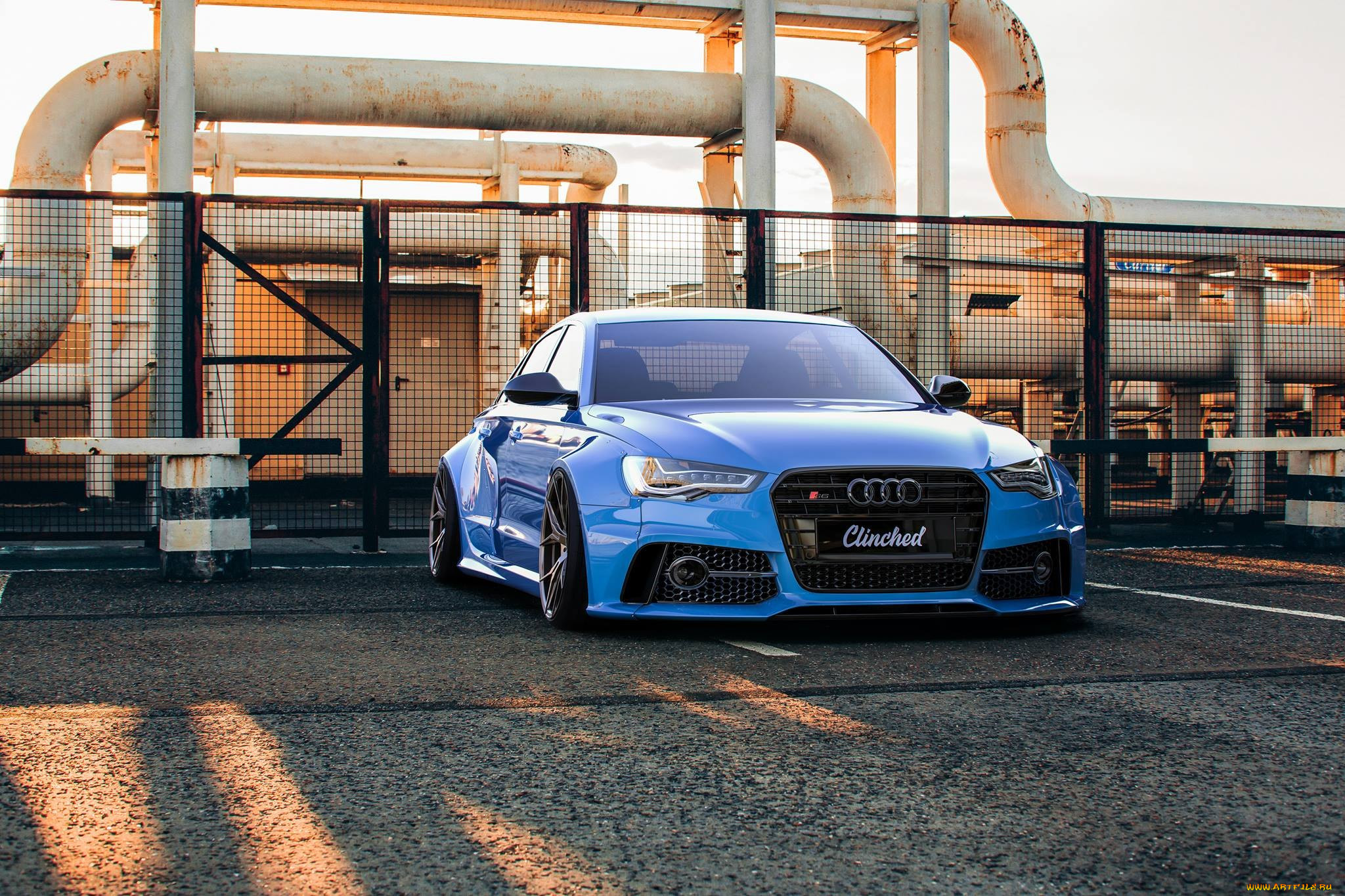 audi s6, , audi, s6, tuning, blue, stance